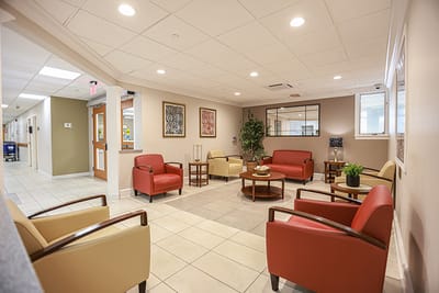 Cozy common area with seating and decor