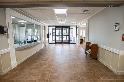 A view of the facility's interior lobby area
