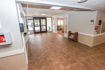Interior view of a lobby or common area