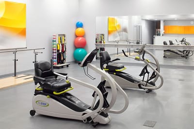 Interior view of a fitness room with equipment