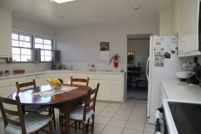 Bright kitchen space with dining table and chairs