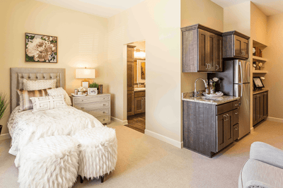 Cozy private resident room with modern amenities