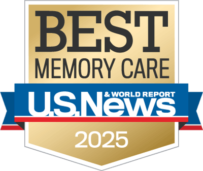 Award badge for memory care recognition