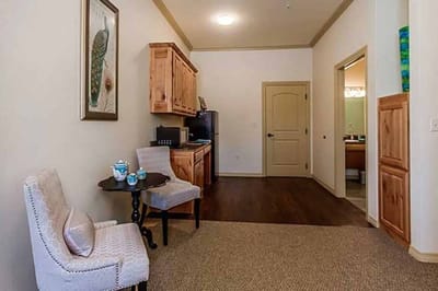 Cozy interior of a resident room in the facility