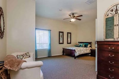 Cozy interior view of a resident's room