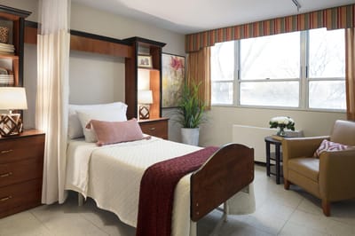 Cozy private resident room with furniture