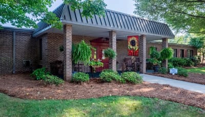 Exterior view of White Oak of Columbia with landscaping.