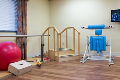 Therapy equipment in a rehabilitation space