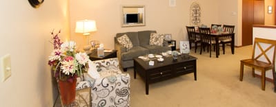 Cozy common area with comfortable seating and decor