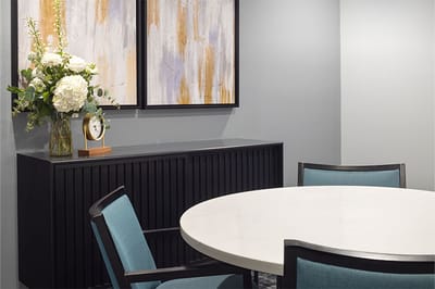 Bright interior of a common area with elegant decor