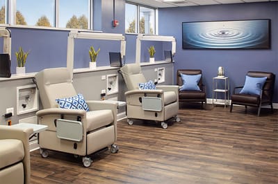 Interior of a comfortable lounge area with seating