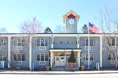 Front exterior view of West Side House of Worcester
