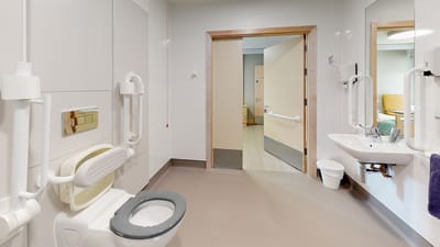 Accessible bathroom in a nursing home