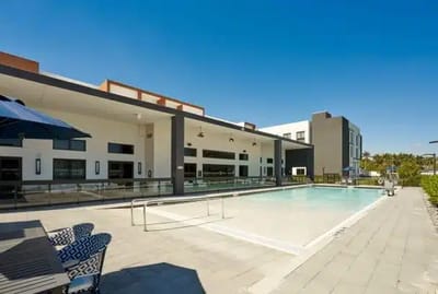 Outdoor pool area at the facility.