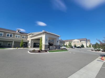 Front entrance of Clearwater at Rancharrah assisted living facility