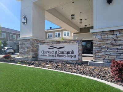 Exterior view of Clearwater at Rancharrah entrance sign