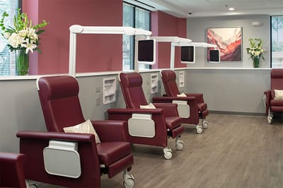 Comfortable seating in a therapy room
