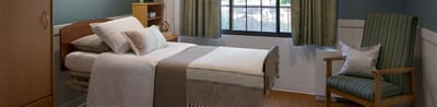 Cozy private resident room with comfortable furnishings
