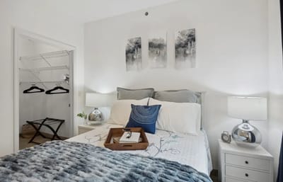 Cozy bedroom setup with decorative elements