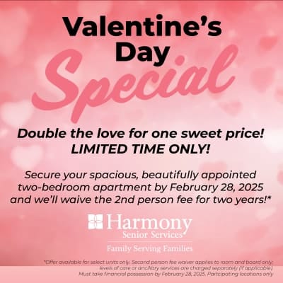 Promotional graphic for Valentine's Day special