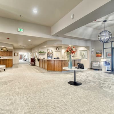 Interior view of the facility's lobby area