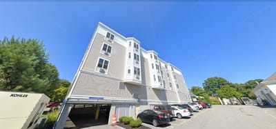 Exterior view of a senior living facility building