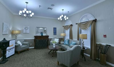 Cozy common area with seating and decor