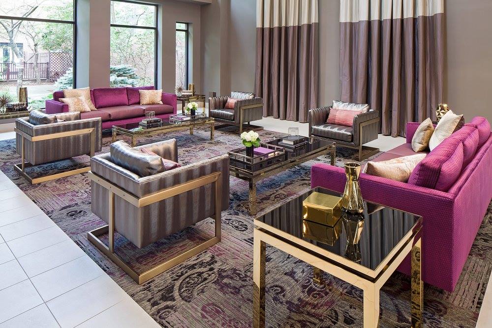 Bright common area with comfortable seating