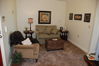 Cozy interior lounge with comfortable seating