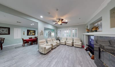 Common area lounge with comfortable seating