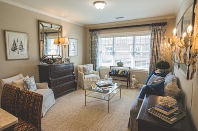 Bright and inviting common area with comfortable seating