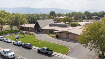 Aerial view of the Rosewood Rehabilitation Center building.