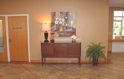 Interior decor of a welcoming common area