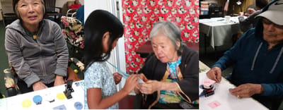 Residents engaged in an interactive activity.