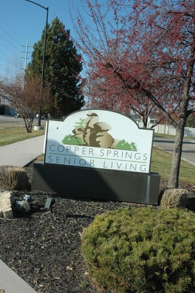 Sign for Copper Springs Senior Living facility