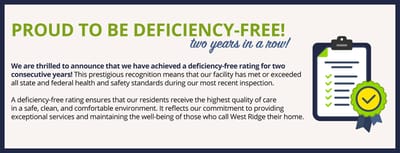 Announcement of deficiency-free rating achievement