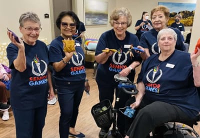 Residents participating in the Senior Games event