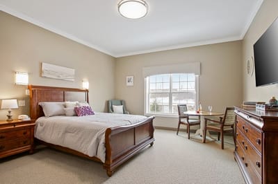 Cozy private resident room with elegant furnishings