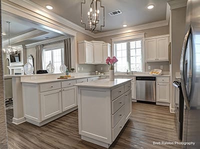 Bright kitchen space with modern appliances