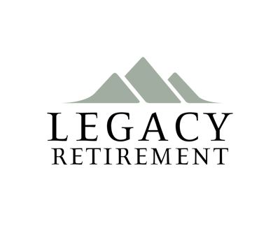 Logo for Legacy Retirement with mountain graphic