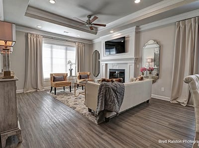 Cozy interior lounge area with seating and decor