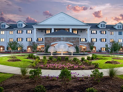 Elegant exterior view of Grand Village at Clear Creek