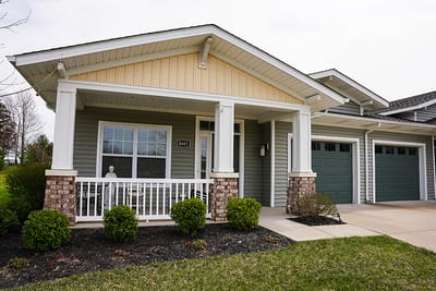 Exterior view of a residential facility entrance