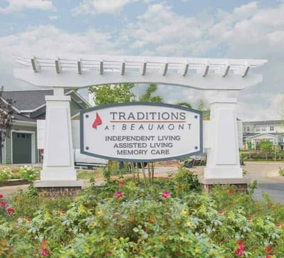 Entrance sign for Traditions at Beaumont facility
