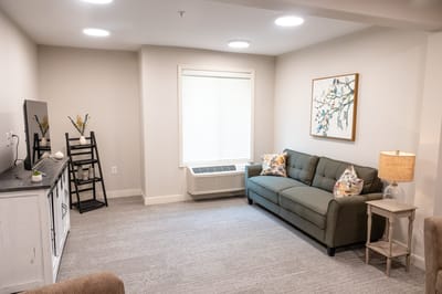 Cozy sitting area in a senior living facility