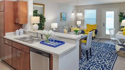 Bright and modern interior of a living space