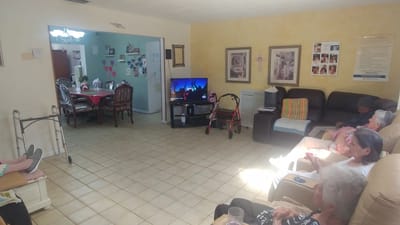 Residents enjoying a social activity in a common area