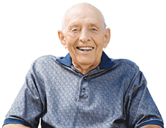 Always Best Care Of Central Ohio, nursing home in Westerville, OH — Smiling senior man wearing a blue polo shirt