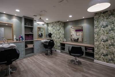 Hair salon interior at Pine Martin Grange