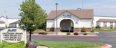 Front entrance of Plaza West Healthcare and Rehab Center